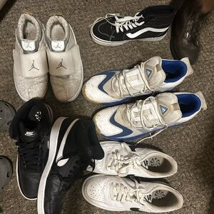 Nike Black and White Mid-Top Sneakers